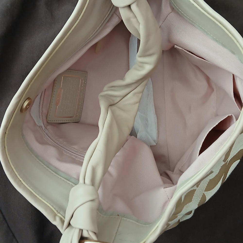 Coach Cream Shoulder Bag + baby blue/Other bags as well